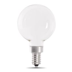 Feit G16.5 E12 (Candelabra) LED Bulb Soft White 60 Watt Equivalence 2 pk