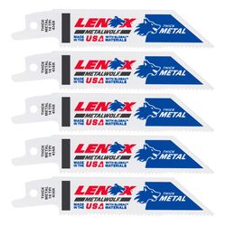 LENOX METALWOLF 4 in. Bi-Metal WAVE EDGE Reciprocating Saw Blade 14 TPI 5 pk
