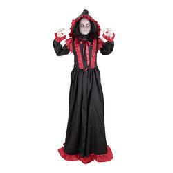 Haunted Hill Farm 5.5 ft. Standing Double Face Lady Animatronic
