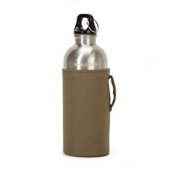 Kikkerland Huckleberry 16 oz Silver/Green BPA Free Kids Water Bottle