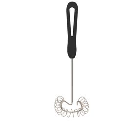 Linden Sweden Jonas Black Polypropylene/Stainless Steel Flat Whisk