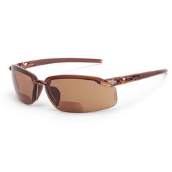 Crossfire ES5 Bi-Focal Safety Readers Brown Lens Brown Frame 1 pc