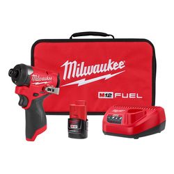 Milwaukee M12 FUEL 1/4 in. Cordless Brushless Impact Driver Kit (Battery & Charger)