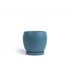 Momma Pots Gemstone Bolle 10 in. W Porcelain Planter Antique Teal