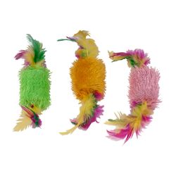 Kylies Brights For Cat Assorted Raffia Mouse Cat Toy Large 2 pk