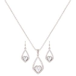 Montana Silversmiths Women's Hearts on a Swing Silver Jewelry Sets Water Resistant