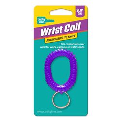 Lucky Line Vinyl Assorted Split Wrist Coil Keychain