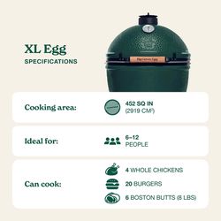 Big Green Egg 24 in. XLarge EGG Package with Modular Nest Charcoal Kamado Grill and Smoker Green