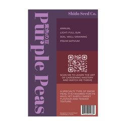 Chive Shido Seed Co Purple Peas Seeds 1 pk