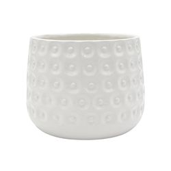 Classic Gardens HC companies 5.9 in. H X 8.25 in. W X 8.25 in. D X 8.25 in. D Ceramic Round Planter
