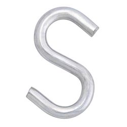 Hampton Small Zinc-Plated Silver Steel 1 in. L S-Hook 20 lb 1 pk