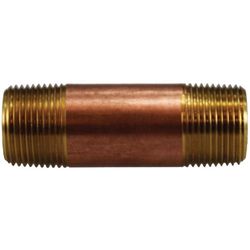 Anderson Metals 3/4 in. MPT in. X 3/4 in. D MPT Red Brass Nipple 2 in. L