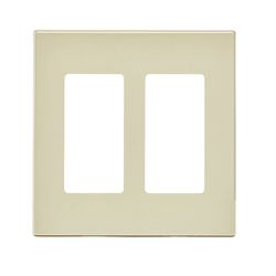 Leviton Decora Plus Light Almond 2 gang Polycarbonate Decorator Screwless Wall Plate 1 pk