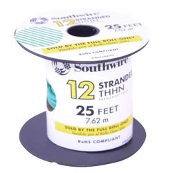 Southwire 25 ft. 12 Stranded THHN Building Wire