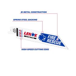 LENOX MULTIWOLF 6 in. Bi-Metal WAVE EDGE Reciprocating Saw Blade 10/14 TPI 2 pk