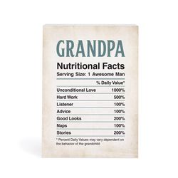 P Graham Dunn 7 in. H X 6 in. L White Wood Grandpa Nutritional Facts Word Block
