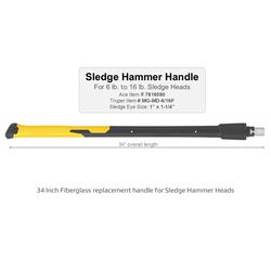 Truper 36 in. Fiberglass Maul Replacement Handle