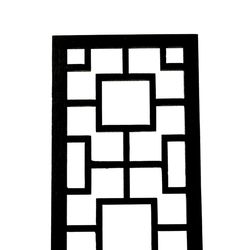 Mossify Tropical Squares 17 in. H X 4 in. W X 0.25 in. D Black Wood Planter Trellis