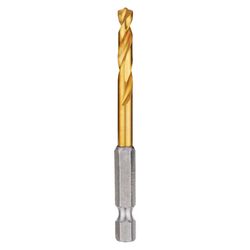 Milwaukee Shockwave 13/64 in. X 3-1/2 in. L Titanium Red Helix Drill Bit Hex Shank 1 pc