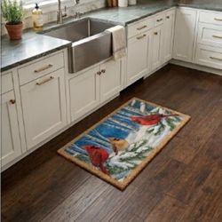 Briarwood Lane 22 in. W X 10 in. L Multi-Color Woodland Wither Cardinal Polyester Door Mat