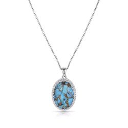 Montana Silversmiths Women's Wisdom of the West Turquoise Silver Necklace Water Resistant