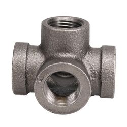 STZ Industries 1/2 in. FIP each X 1/2 in. D FIP 1/2 in. D Female Black Malleable Iron Cross