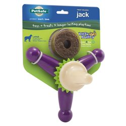 PetSafe Busy Buddy For Dog Multicolored Nylon/Rubber Jack Chew Dog Toy Large 1 pc