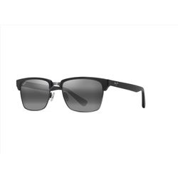 Maui Jim Kawika XL Sunglasses Unisex Shiny Black Frame Neutral Grey Lens Polarized Black