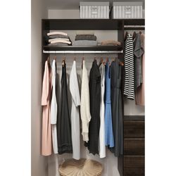 Easy Track 35 in. W X 14 in. D Truffle Wood Shelf