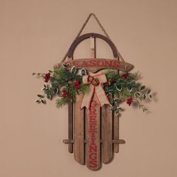 Gerson Multicolored Season's Greetings Hanging Decor 27 in.