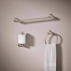 Kohler Facile Vibrant Brushed Nickel Silver Bathroom Hardware Kit Metal