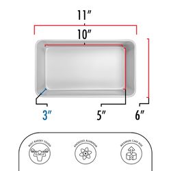 Fat Daddio's ProSeries 6 in. W X 11 in. L Bread Pan Silver 1 pc