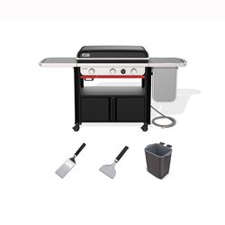 Weber Slate 30 NG Griddle Bundle: Griddle, Spatula, Scraper, Tool Holster