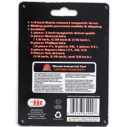 JMK Illinois Industrial Tool Magnetic Drive Guide Set 19 pc