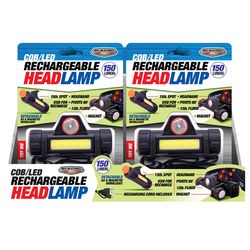 Blazing LEDz 150 lm Multicolored LED Rechargeable COB Head Lamp