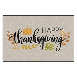 Southern Oaks 30 in. W X 20 in. L Multi-Color Happy Thanksgiving Rubber Door Mat