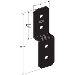 Simpson Strong-Tie OA Avant Collection 10 in. H X 3 in. W 12 Ga. Steel Deck Joist Tie