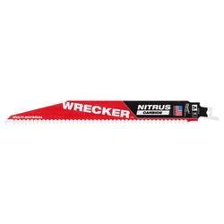 Milwaukee Wrecker 9 in. Nitrus Carbide Sawzall Reciprocating Saw Blade 6 TPI 1 pk