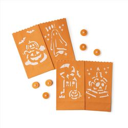 Flickering Frights Halloween White Luminary Pathway Decor