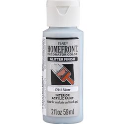 Homefront Glitter Silver Hobby Paint 2 oz