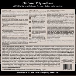 Old Masters Satin Clear Oil-Based Polyurethane 1 gal
