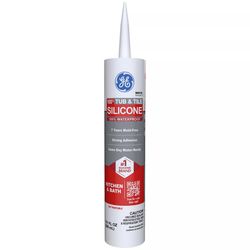 GE Tub & Tile White Silicone 1 Tub and Tile Caulk Sealant 10.1 oz