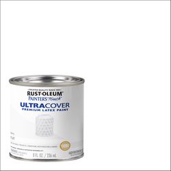 Rust-Oleum Painters Flat White Water-Based Ultra Cover Paint Exterior and Interior 0.5 pt