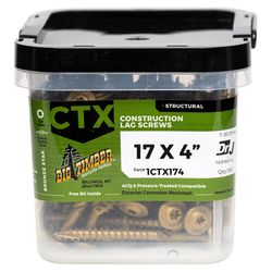 Big Timber No. 17 Ga. X 4 in. L Star Round Head Coarse Construction Screws