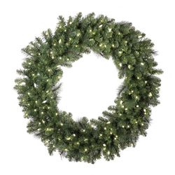 Celebrations 48 in. D LED Prelit Pure White Pine Wreath