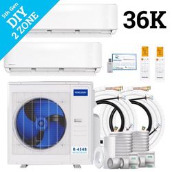 MRCOOL DIY 5th Gen (12 kbtu, 24 kbtu) 2 Zone 36000 BTU 23 SEER Ductless Mini Split Heat Pump System