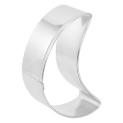 R&M International 3 in. L Crescent Moon Cookie Cutter Silver 1 pc