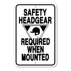 Noble Beasts Graphics English White Safety Sign 18 in. H X 12 in. W