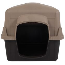 Aspen Pet Petbarn 3 Large Plastic Dog House Brown/Sand 26 in. H X 24 in. W X 32 in. D
