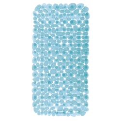 iDesign 26-1/2 in. L X 13-3/4 in. W Blue Vinyl Bath Mat